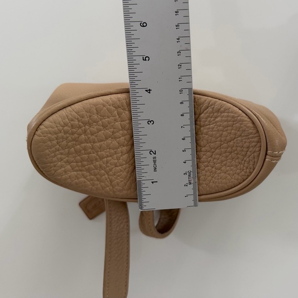 Coach Mini Crossbody Bag Tan Pebbled Leather Small Flap Purse Like New - Picture 11 of 11
